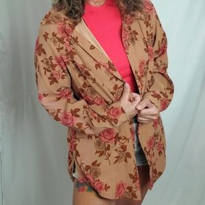 Vintage 90s White Stag woman floral jacket blouse